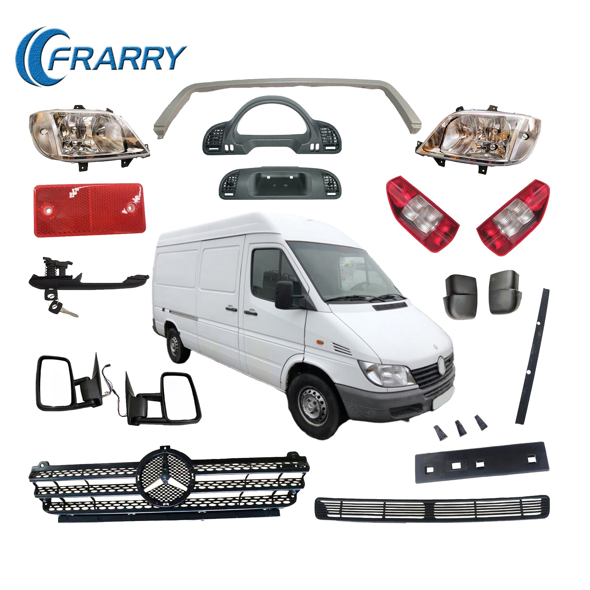 Frarry- Headlamp 9018202661 9018202861 9018203061 for Sprinter 208 CDI 308 CDI 412 CDI