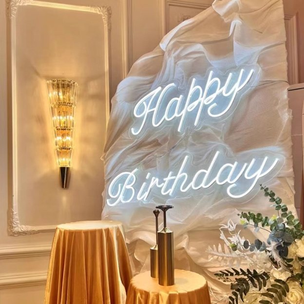 DIVATLA Custom Acrylic LED Light Neon Sign Waterproof Electronic Lamp Bar/Birthday Party Dropshipping Flex Neon Sign Plug Power