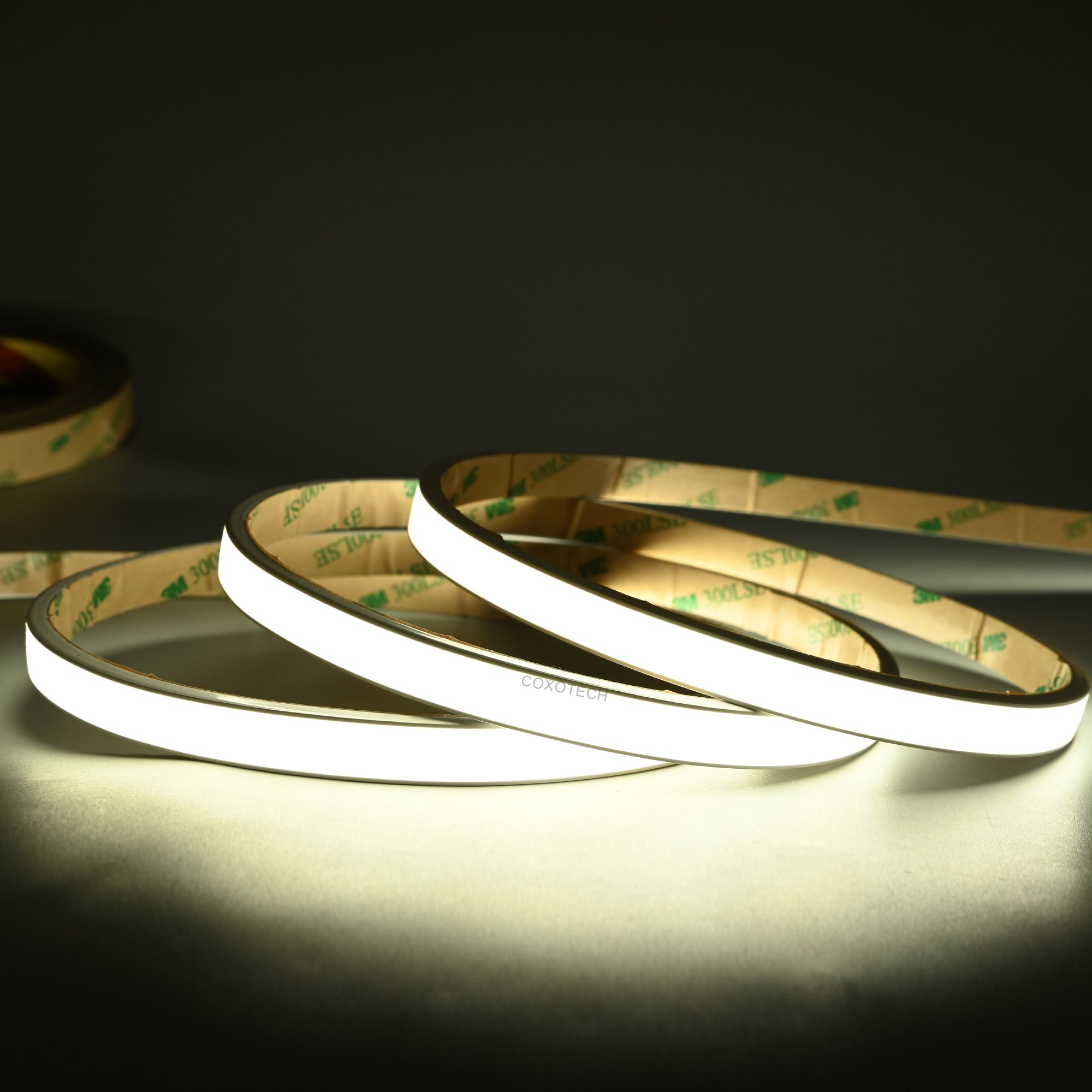 480LEDs COB Neon LED Strip 12mm Wide RGBW Emitting Color Silicone Body 24V Input Hotels Single Multicolor Options Available