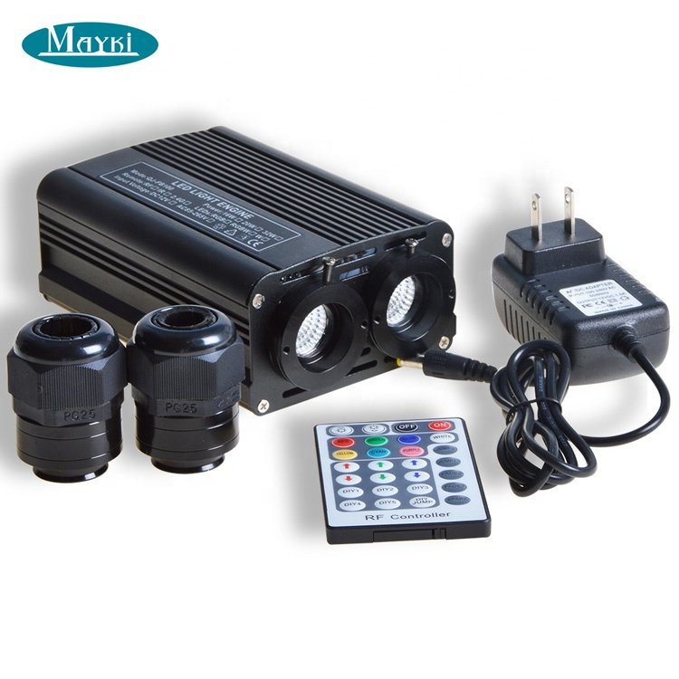 Dual Port Optical Fibre Lighting 32w RGBW WiFi Led Fiber Optic Light Source