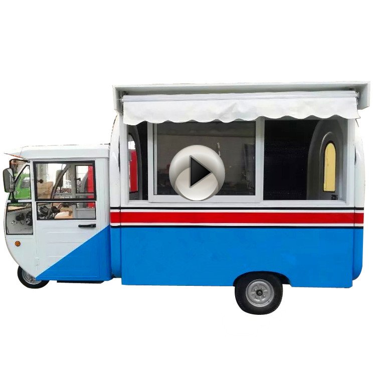 Best Selling Mobile Electric Tricycle Food Van Kiosk Motorcycle Fast Food Cart for Sale in USA