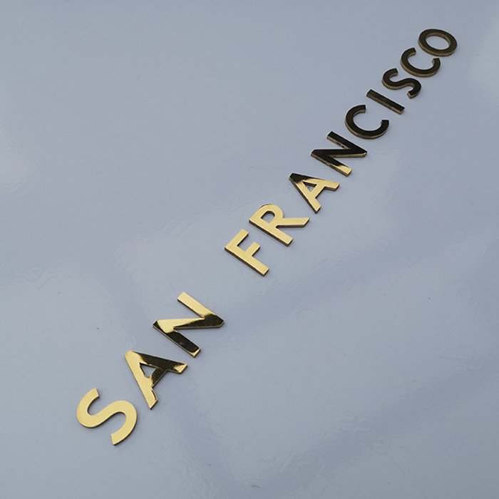 Custom 3d Engraved Polished Solid Brass Metal Letter Sign