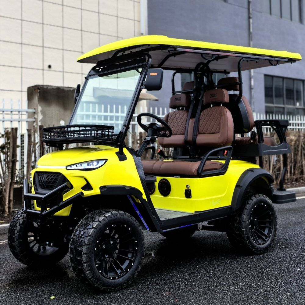 2024 New 72v Electric 2+2-Seater Kick Scooter Party Mini Bus for Sightseeing and Car Travel 72v Electric Golf Cart