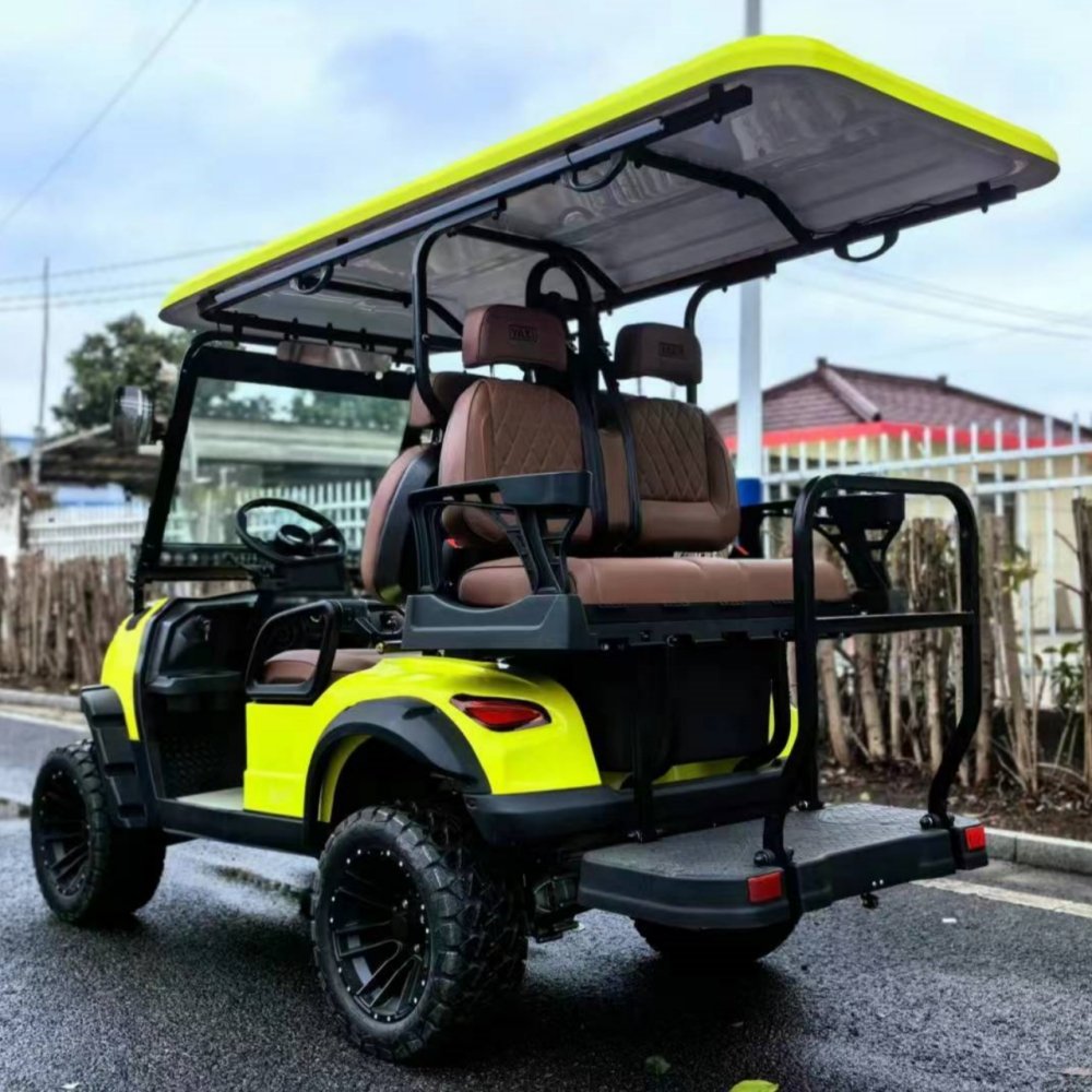 2024 New 72v Electric 2+2-Seater Kick Scooter Party Mini Bus for Sightseeing and Car Travel 72v Electric Golf Cart