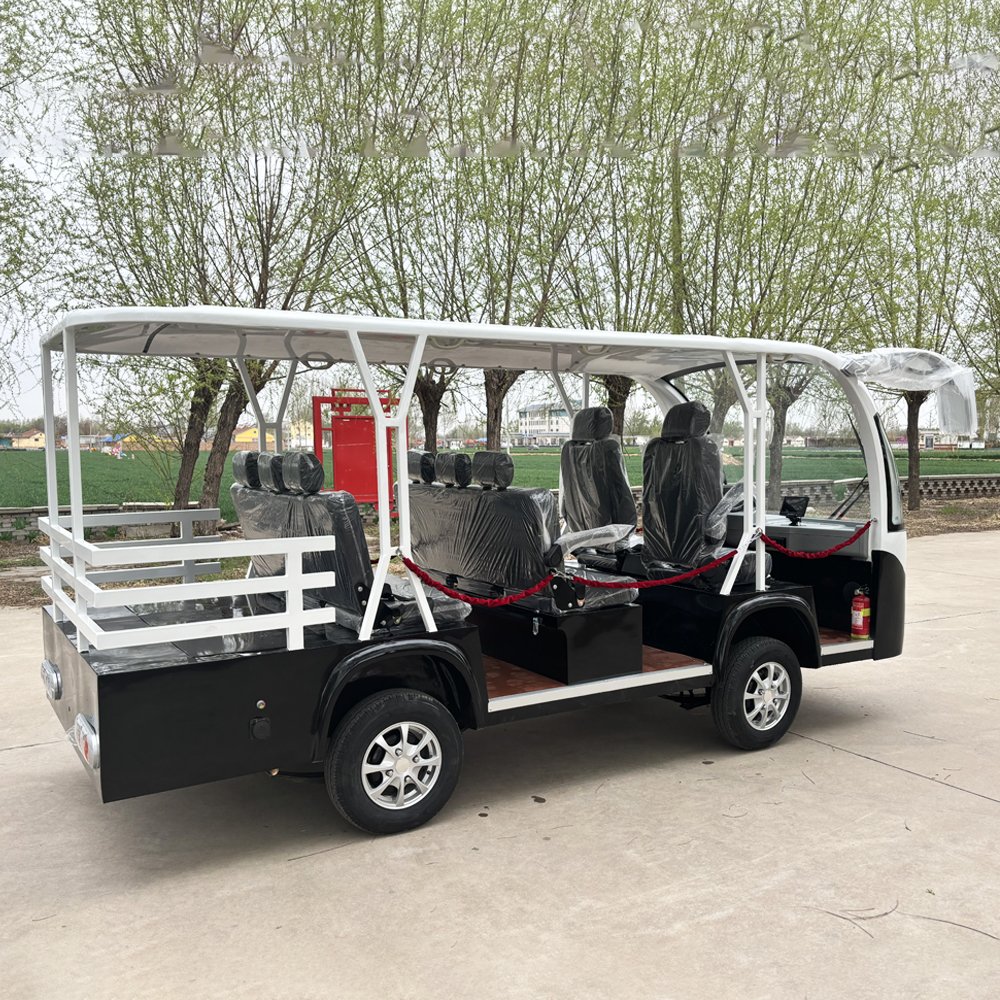 Golf Cart Tourist Sighting Shuttle Bus Electric Vehicle Pure Electric Cart 11 Seats Sightseeing Bus