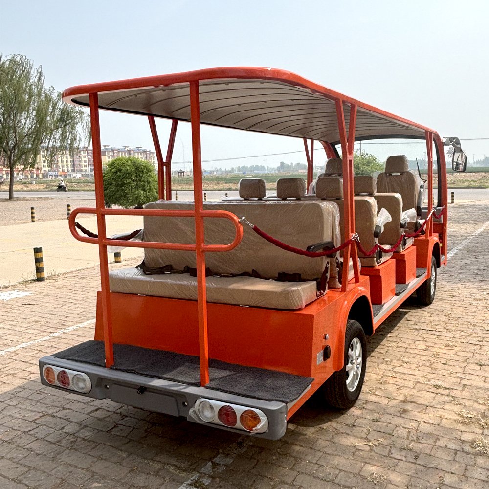 Golf Cart Tourist Sighting Shuttle Bus Electric Vehicle Pure Electric Cart 11 Seats Sightseeing Bus