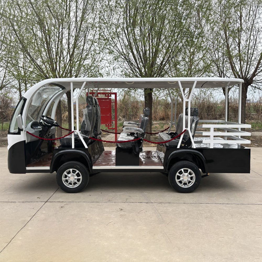Golf Cart Tourist Sighting Shuttle Bus Electric Vehicle Pure Electric Cart 11 Seats Sightseeing Bus