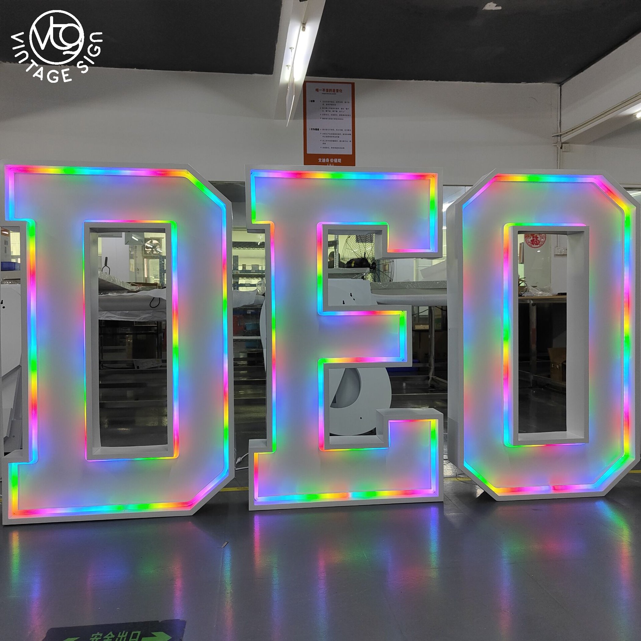 Zodica Neon Sign Large for Sale Wood Numbers Whole Set 5 Ft Baby Marquee Letters Acrylic Logo Back Light