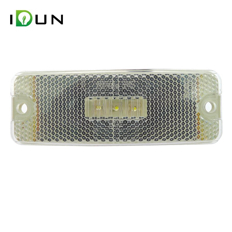 Square Led Light 12 Volt LED Amber Red clear Outline Lamp Side Marker Light for Truck Trailer Clearance Lights with Reflector