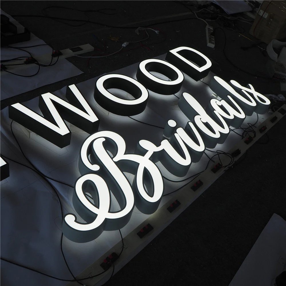 Custom Outdoor 3d Metal Acrylic Light Logo Restaurant Shop Hotel Decoration Electronic Advertising Led Frontlit Sign