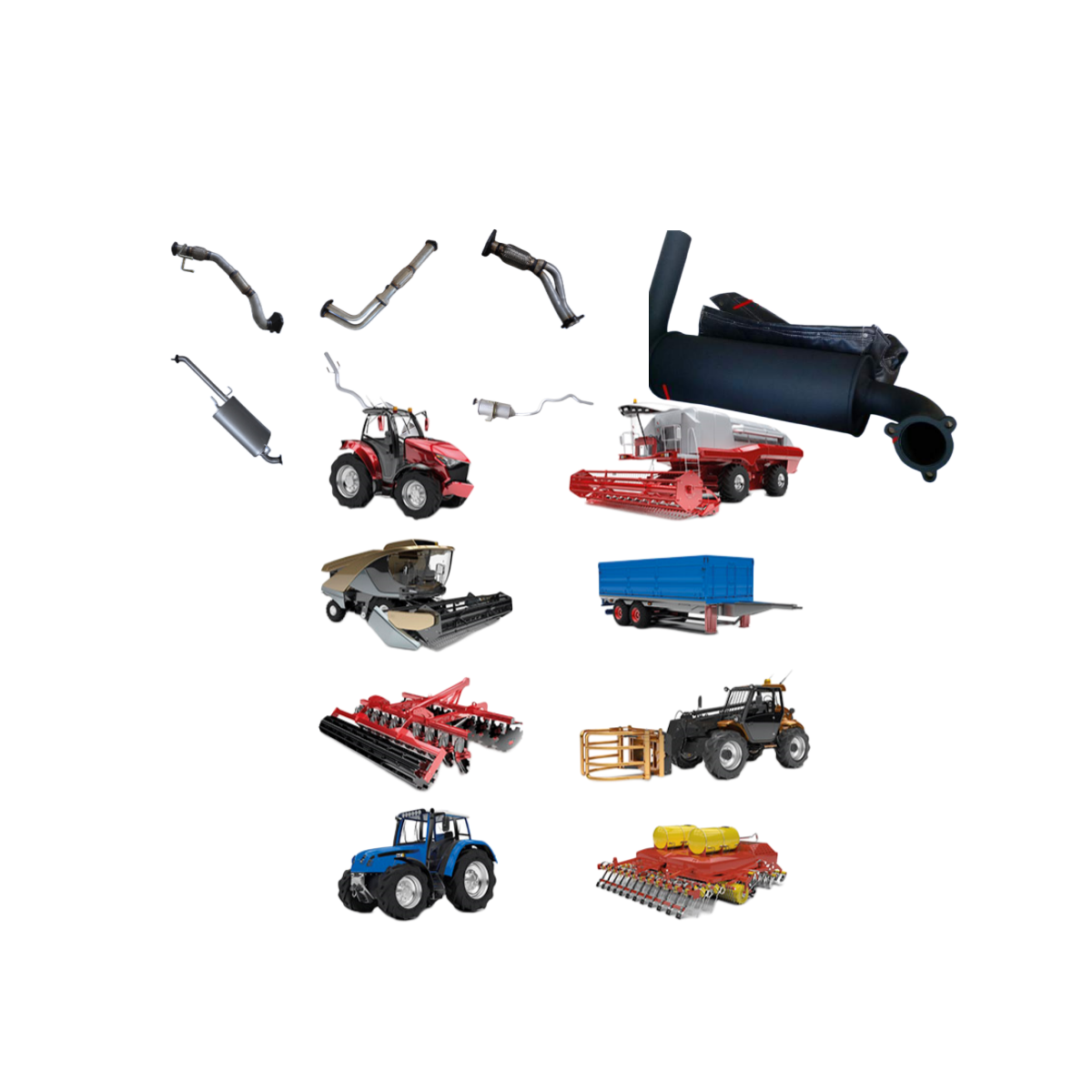 Bus Parts & Accessories OEM ODM Custom Muffler and Exhaust Pipe for Coster XML6700 XML6601