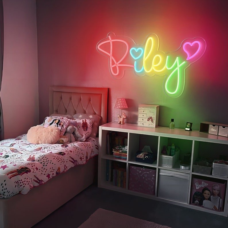 Drop Shipping 12V Personalized Bedroom Baby Bedroom Custom Wall Neon Sign Name Light Signage