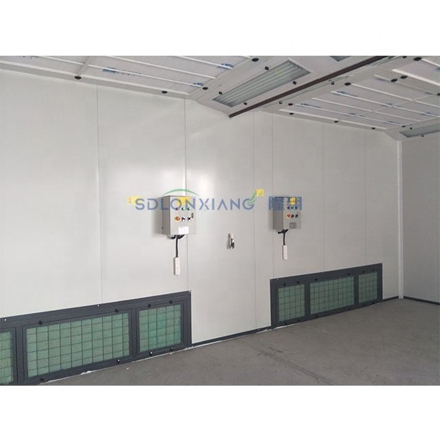 9m Big Size Auto Spray Booth for Bus/Truck CE Approved Direct Spray LED Lighting & Diesel Burner Heating Car Painting Facility