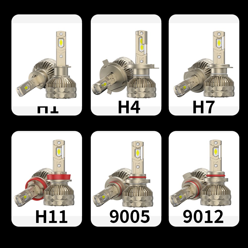 2025 New Model T09 160W 16000LM Three Copper Tube 3570 6 Chips H7 H11 9004 9005 9006 Free logo Laser Led Headlight Bulb Kits