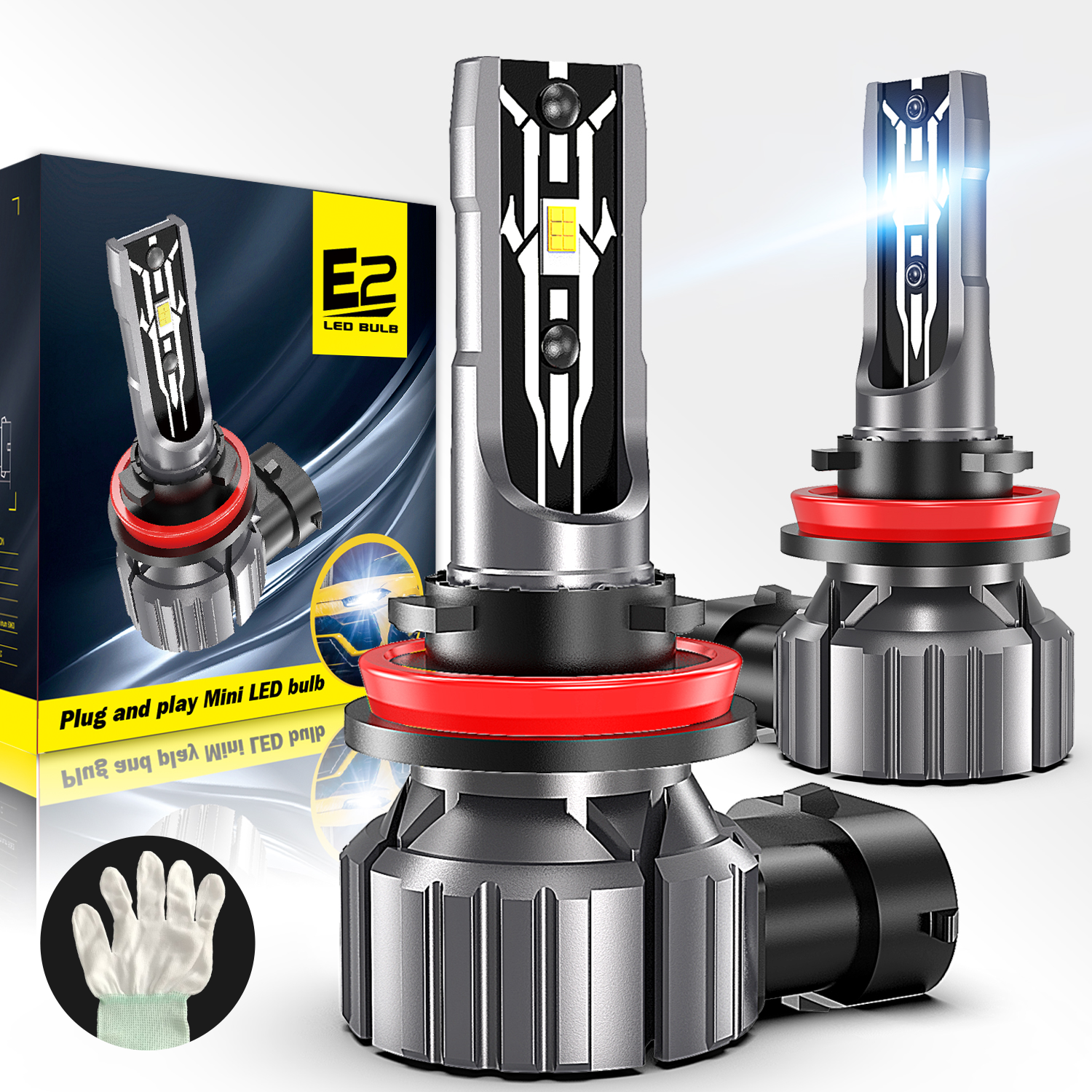 Super Bright Bus Headlight E2 50W 8000lm Led Head Light Single Beam Led Bulb Car for Utv H7 Car Led Lights