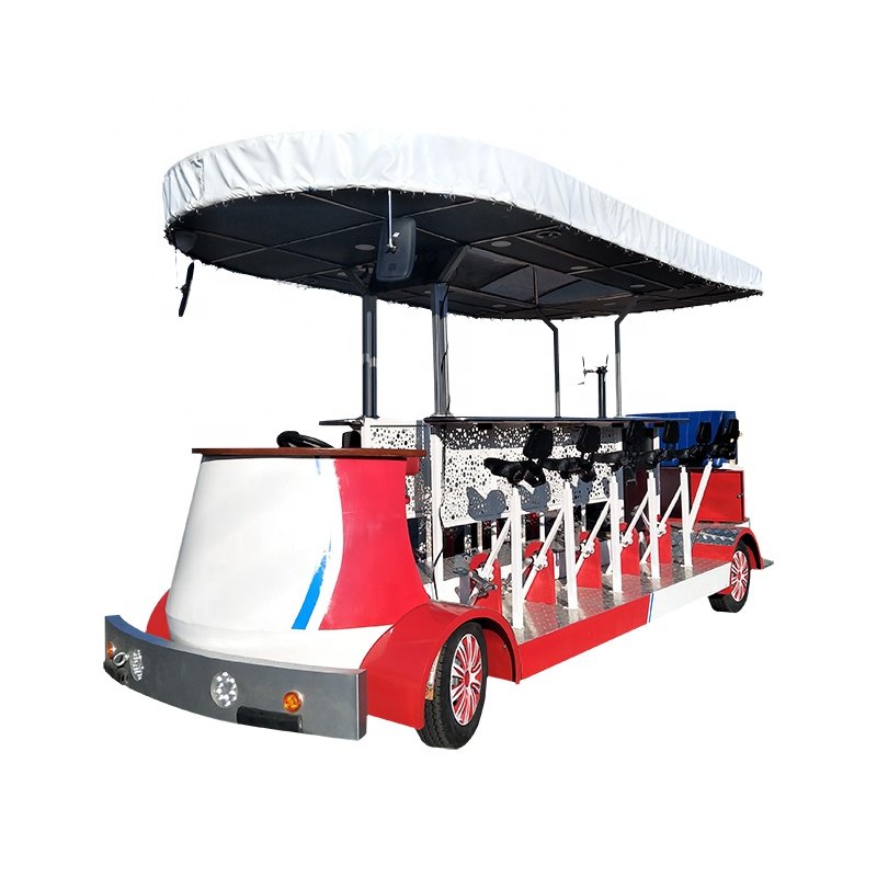 CE & DOT Approved Customizable Electric Beer Bike Fashionable Mobile Street Kitchen Tourist Car for Party & Sightseeing Bus