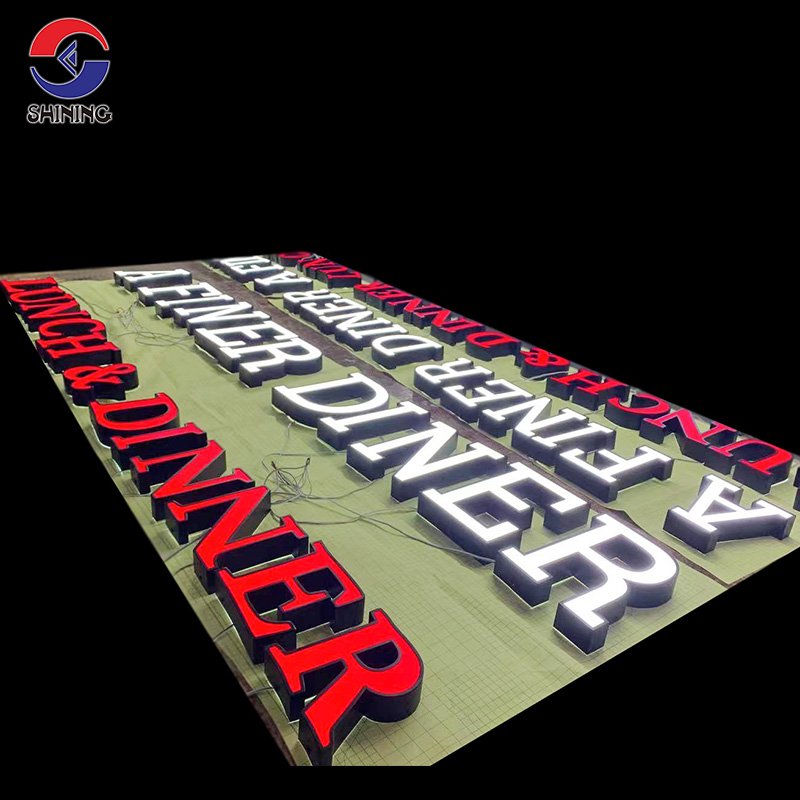 Shopping Mall Chain Store Front Sign 3D Indoor&outdoor Word Channel Custom Acrylic Led Letter Sign