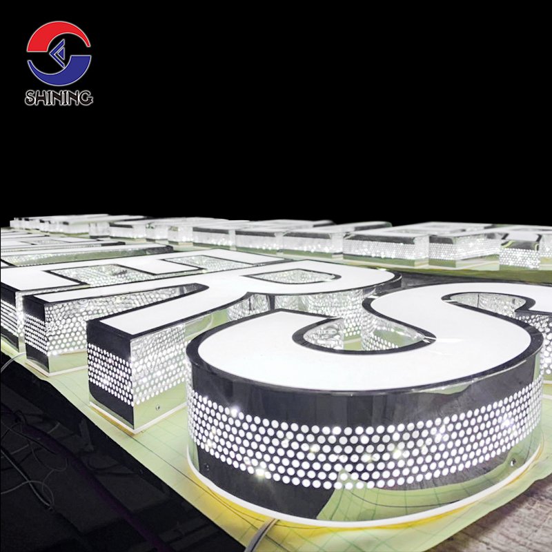 Shopping Mall Chain Store Front Sign 3D Indoor&outdoor Word Channel Custom Acrylic Led Letter Sign