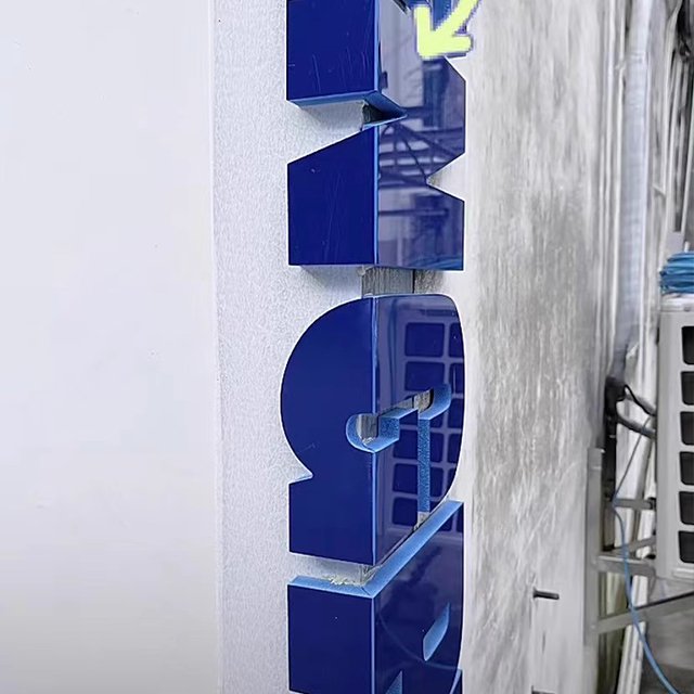 Custom Bent Letters Stainless Steel Three-dimensional Lettering Brass Metal Shop Company logo