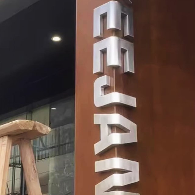 Custom Bent Letters Stainless Steel Three-dimensional Lettering Brass Metal Shop Company logo