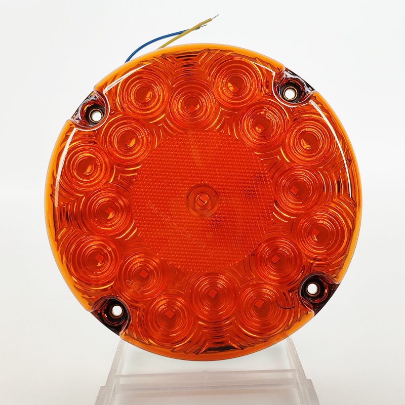 2025 Trend Red Amber 7 Inch School Bus Rear Lamp HY027 Round LED Tail Turn Brake Signal Light for School Bus Transit Vehicle