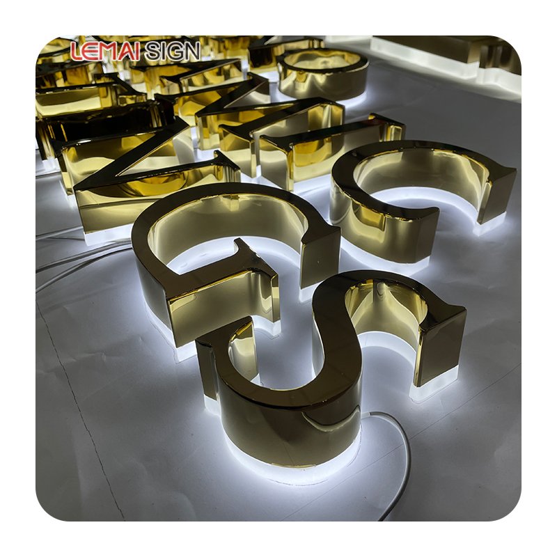 Metal Backlit New Design Letter Outdoor Advertising Acrylic Letter logo Manufactured by Hot Selling Factories in 2025