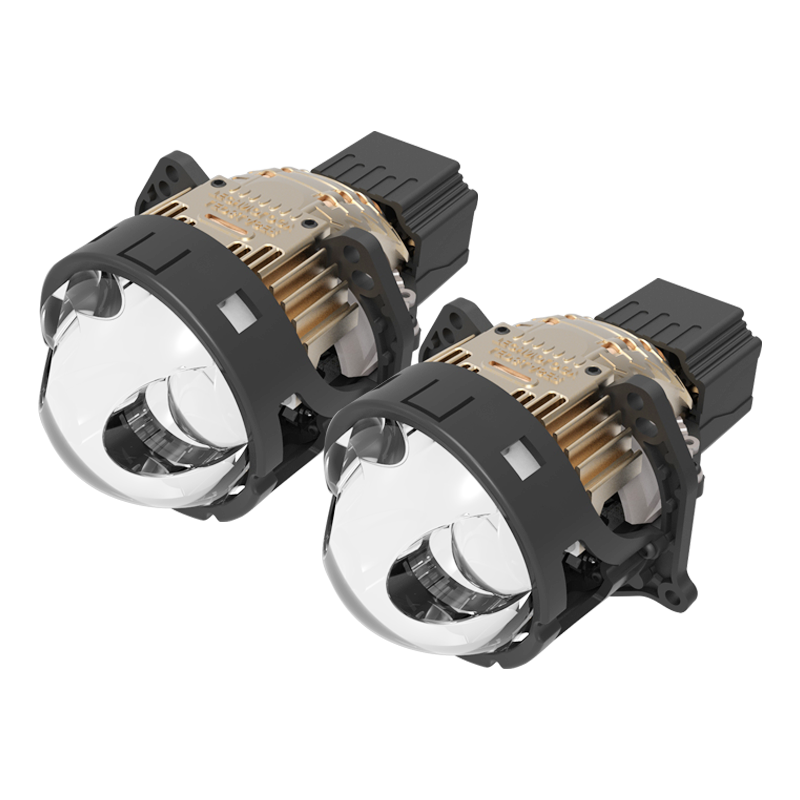Sanvi New 3.0-Inch Bi-LED Laser Car Lamp 80W 6000K Dual Direct LED Lens 12V Auto LK12 Projector Headlights