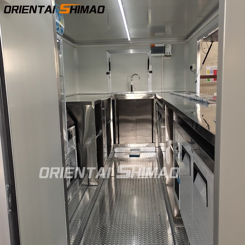 Oriental Shimao Luxury Restaurant Cart Deep Fryer Hotdog Mobile Shop Truck Bakery Foodtruck Trailer with Toilet