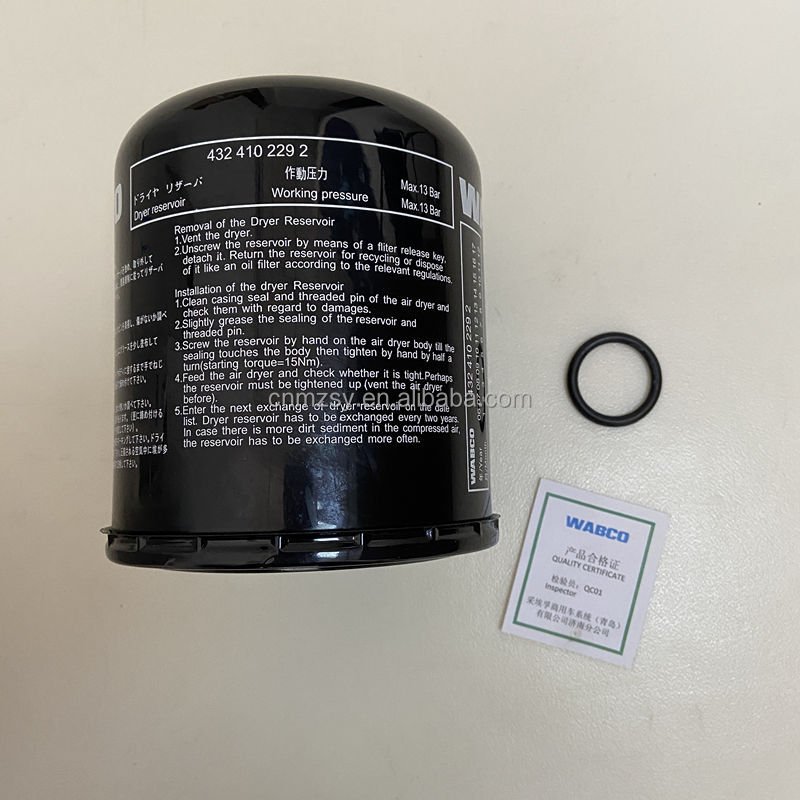 Original Black Dryer Filter element for Youtong Bus Brake Accessories