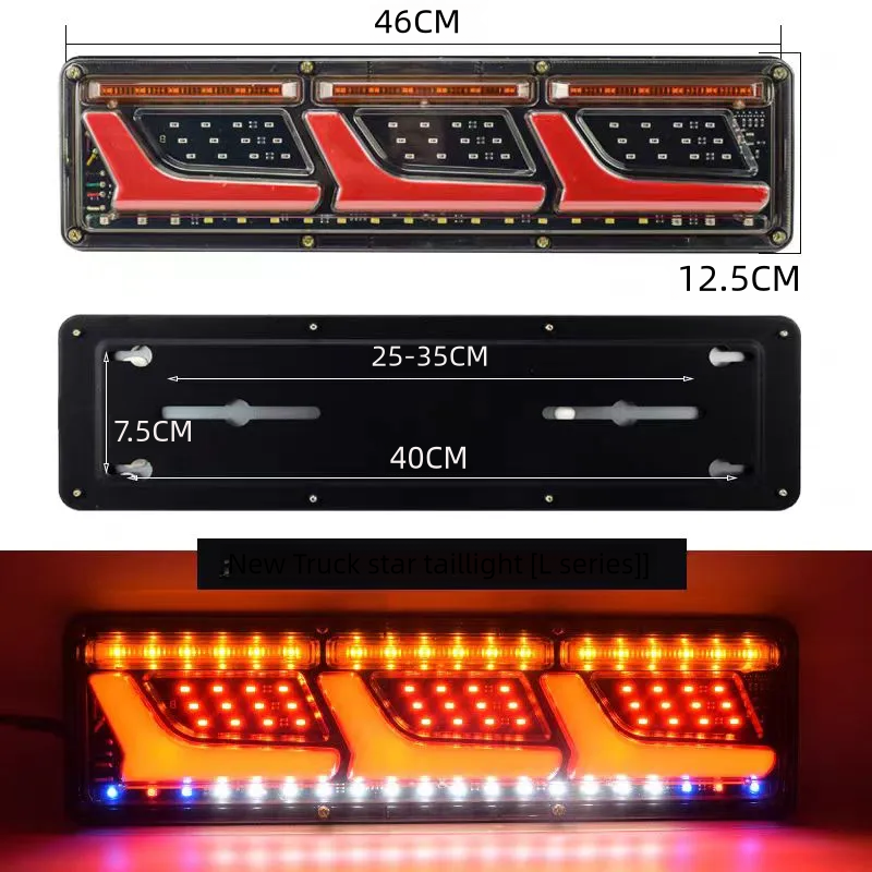 Led Light Truck Dynamic Led Turn Signal Tail Lights 24V Rear Brake Lamp for Tractor Lorry Bus Caravan