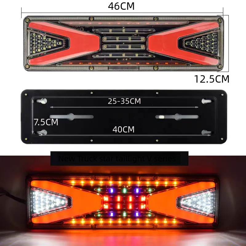 Led Light Truck Dynamic Led Turn Signal Tail Lights 24V Rear Brake Lamp for Tractor Lorry Bus Caravan