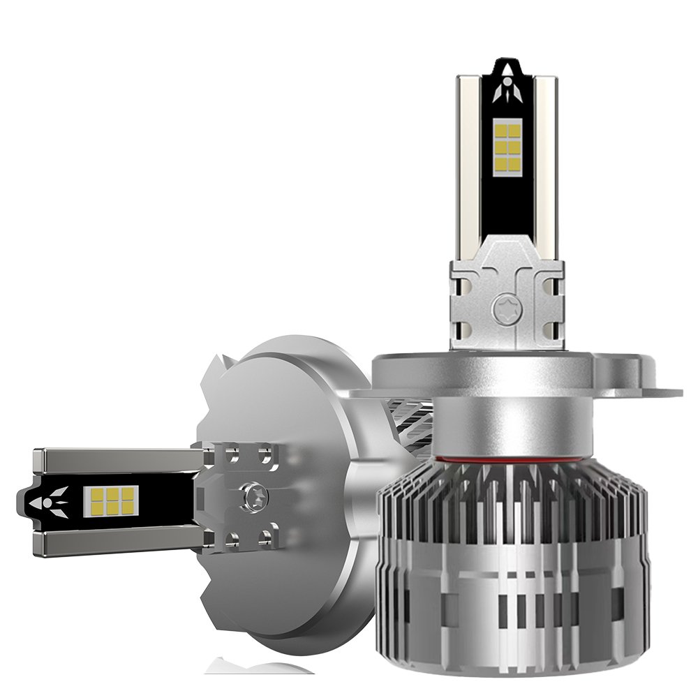 2024 New Model T1 90W H4 H7 6500K 9000LM 9005 H11 Double Copper Tube 3570 6 Chips 36V Auto Car Strong Driver Led Headlight