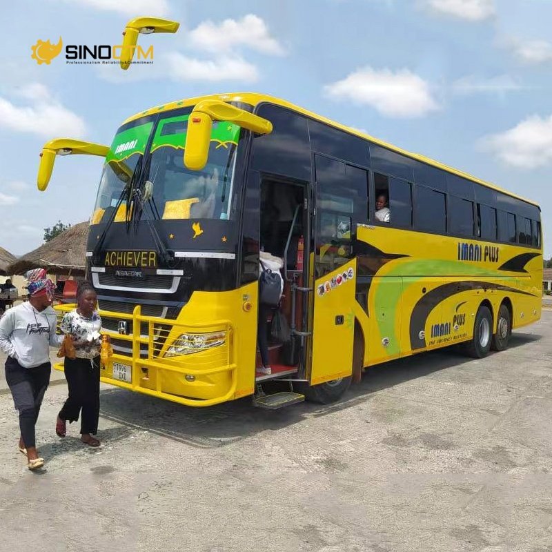 New and Used Luxury 14 Meter 70-Seater Coach Bus Diesel Powered With Manual Transmission RHD Steering and Toilet Amenities