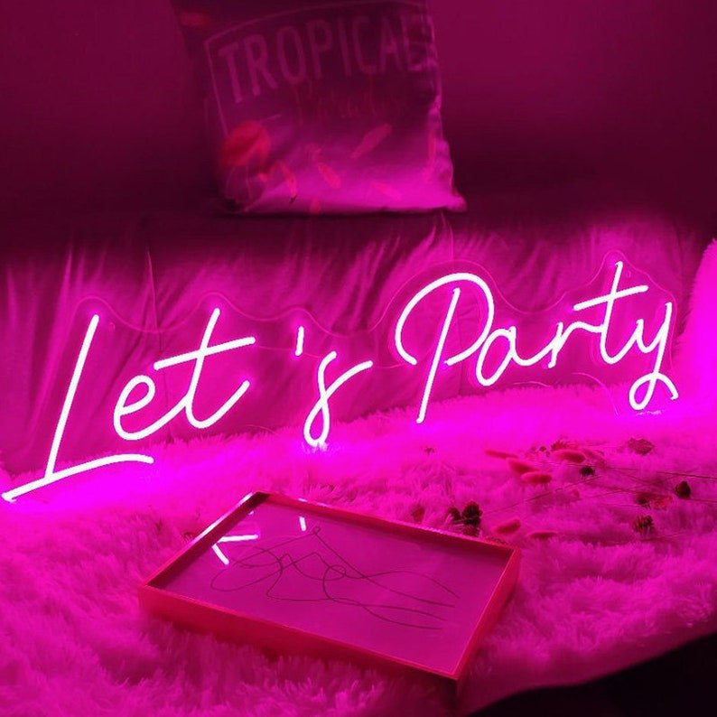 Hustle Electronic LED Light Logo China Custom Happy Birthday Home Bedroom Decoration 12V Neon Sign