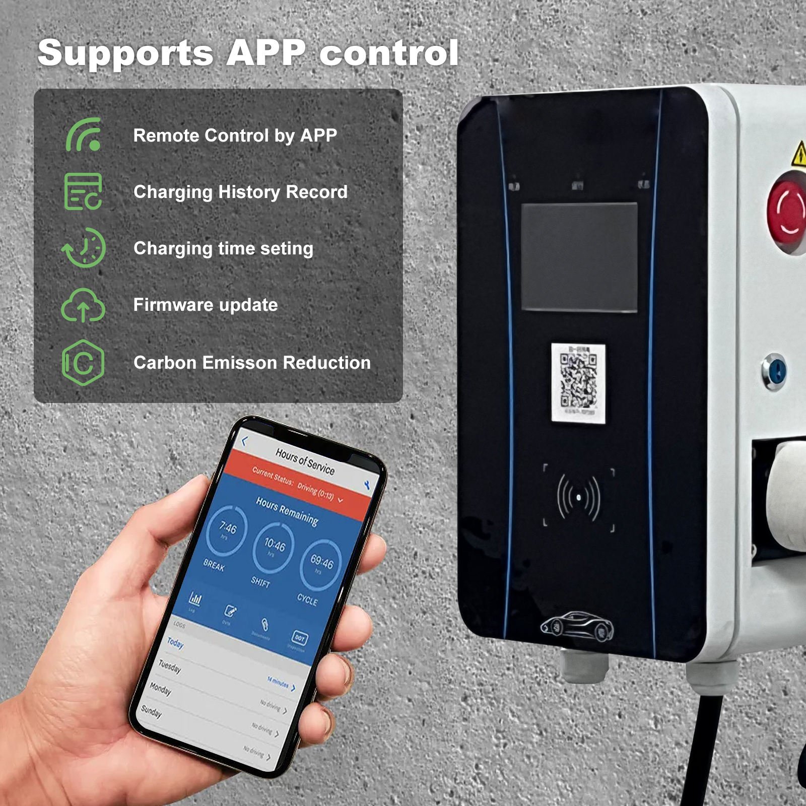 New Energy Vehicle Parts & Accessories Charger for Electric Car Public Fast EV Chargers 7kw 11kw 22kw Ocpp 1.6 GBT
