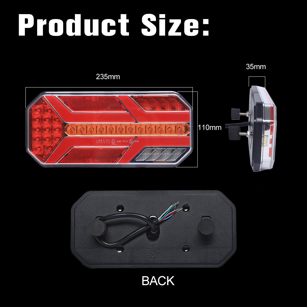 Trailer Truck Brake Bus Coach Tractor Stop Lamp Auto Turn Signal Indicator Light Led Indicators Tail Lights Trade Taillamp