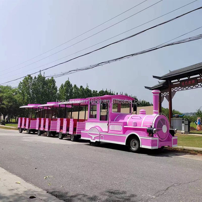 Engine Manufacturer in the Mall Fun Tourist Train Bus Amusement Outdoor Electric Trackless Train Rides for Kids