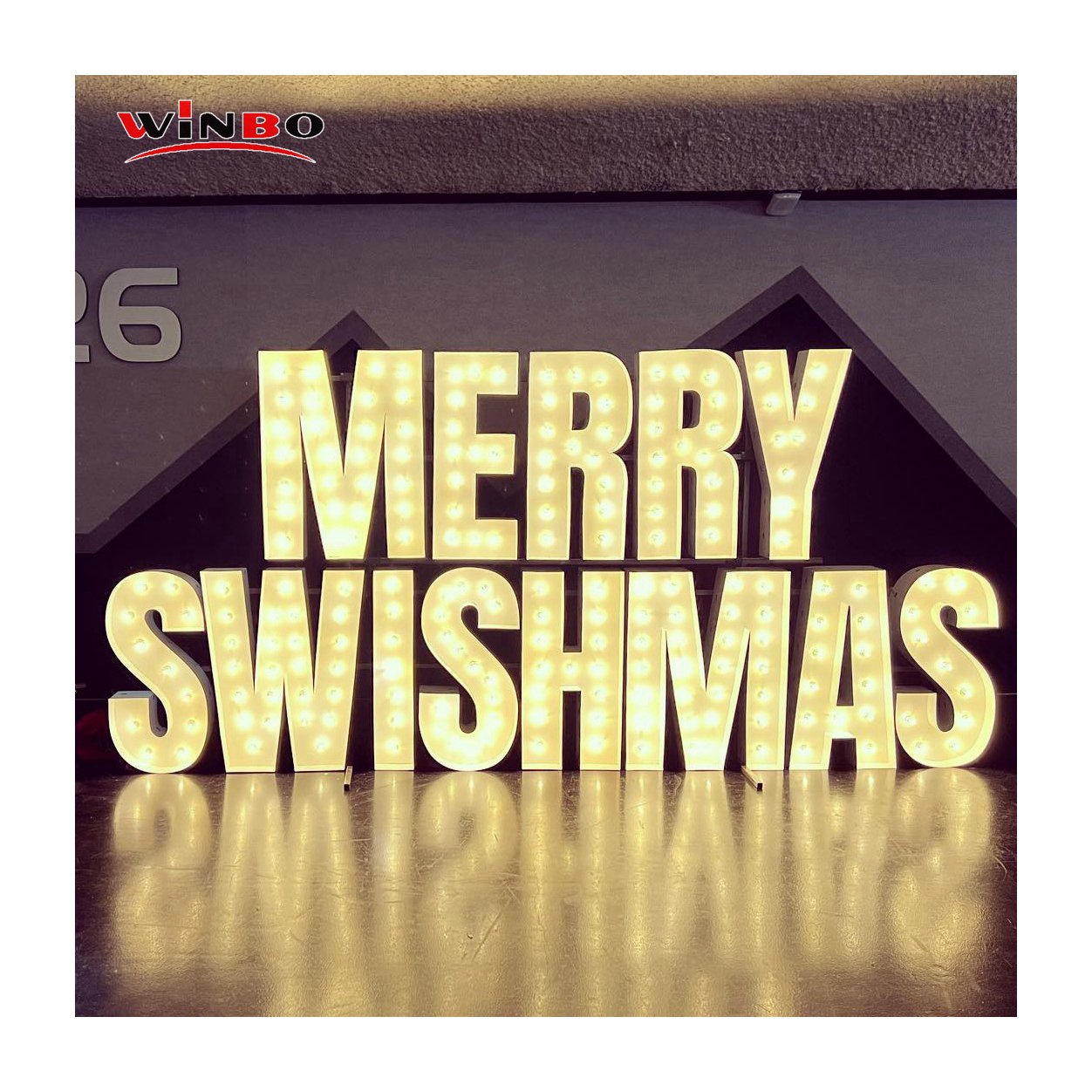 Winbo Manufacturer Customized 3ft 4ft 5ft Waterproof Giant Light Letter Sign NO MOQ Led Light up Lights Letter Marquee Number