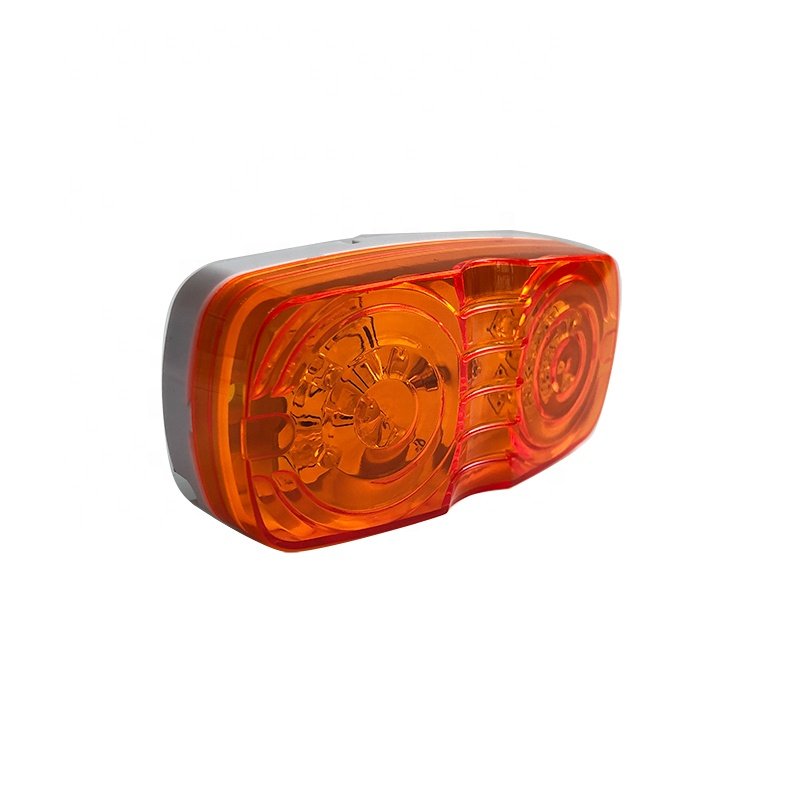 Double Bulls Eye Clearance Marker Lamp Red White Amber LED IP67 12V ABS Universal Light for Car 12 Months Acceptable Macon MC266