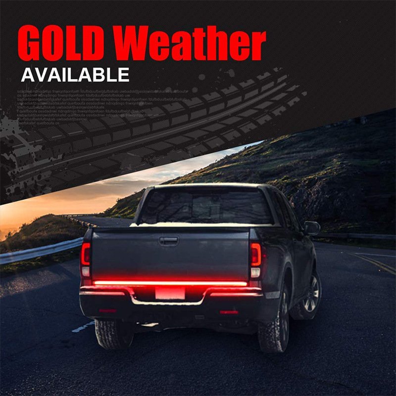 Yosovlamp Three Row Pickup Truck Tail Lights with 48 Inch 60 Inch Modified Light Strip Three Color Reverse Warning Turn signal