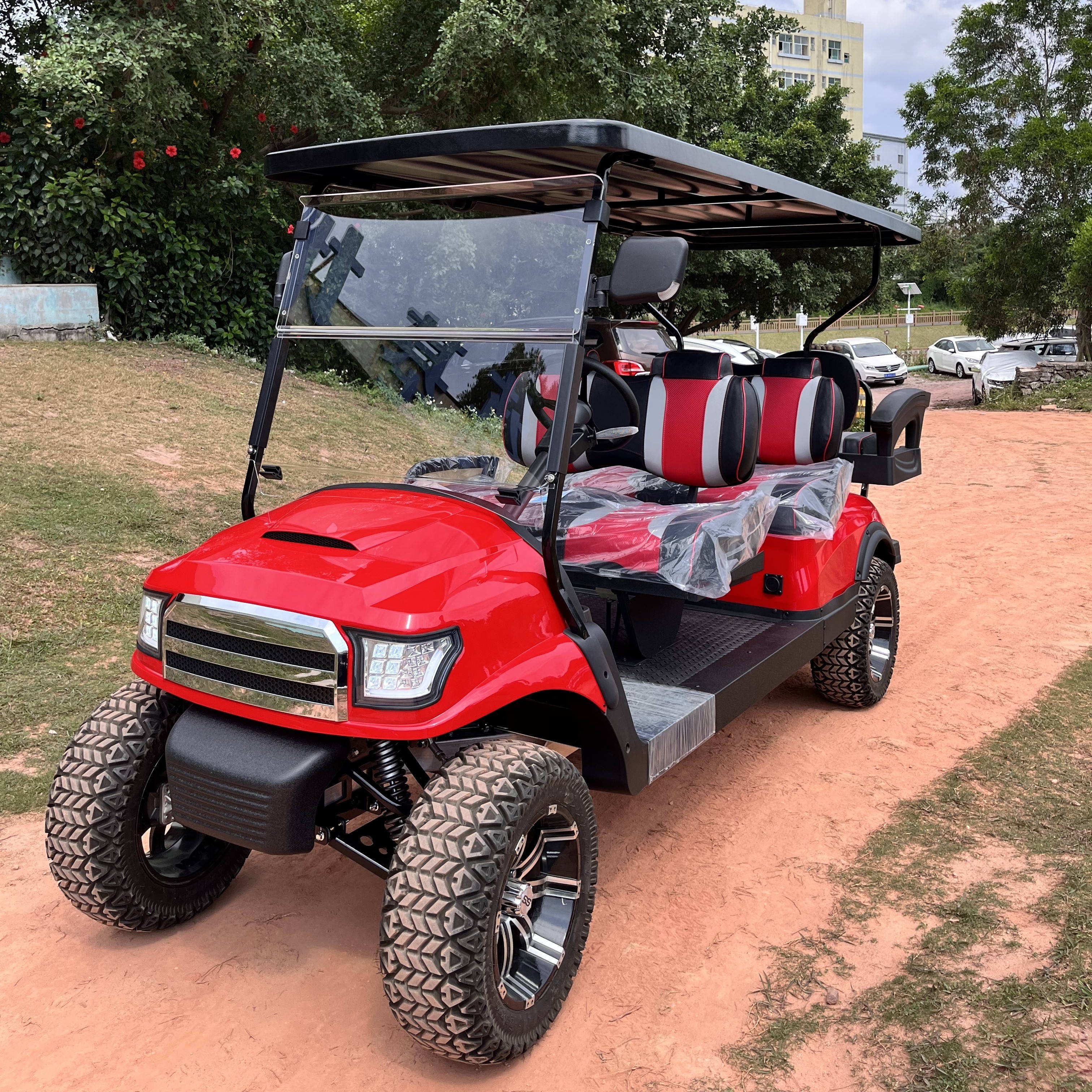Golf Car Factory Outlet 4KW48V AC Moter CE Approved Electric Vehicles Golf Car for Driving