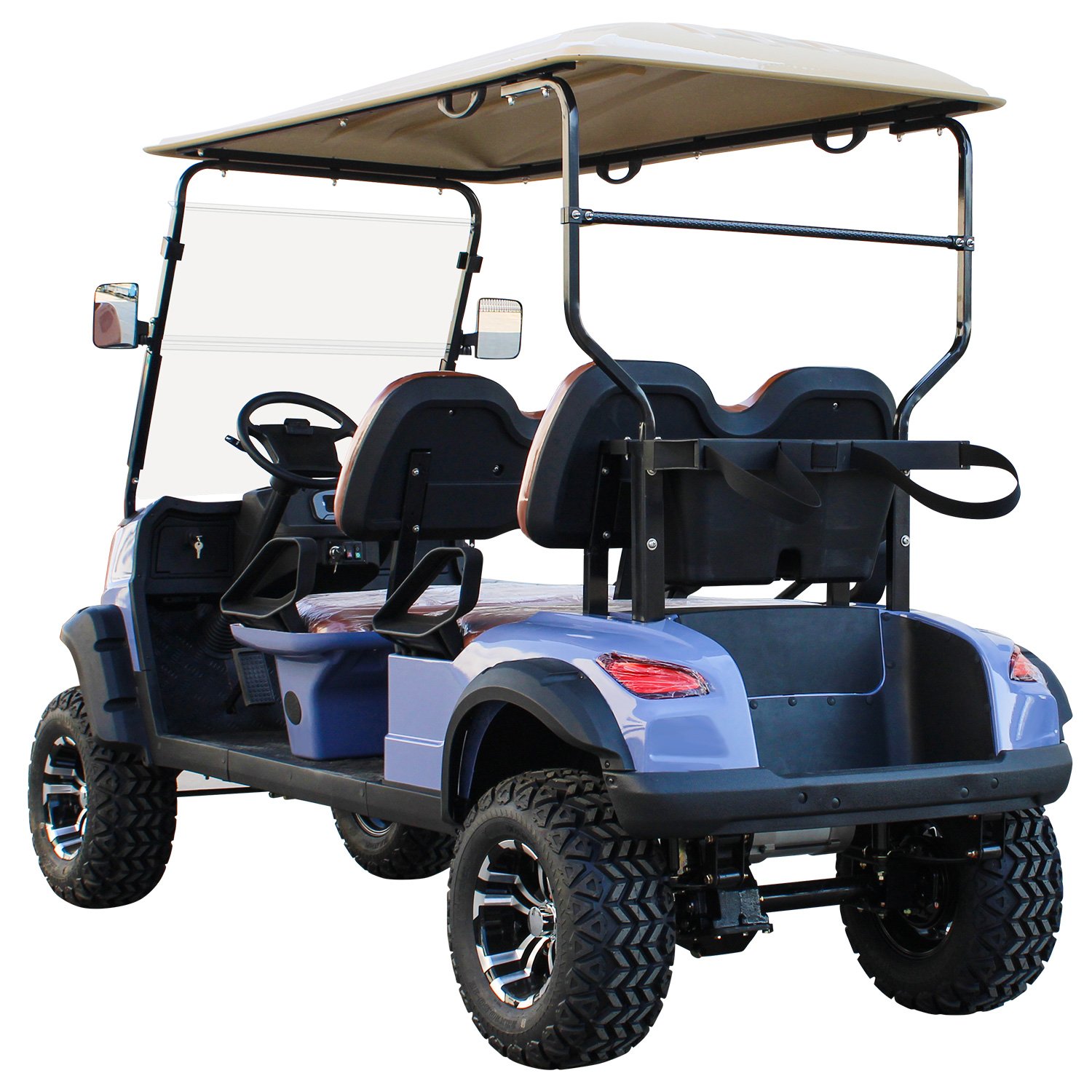 Off-road Club Sightseeing Bus 48V Electric Golf Carts 4 Seater Forward Facing Golf Buggy Car