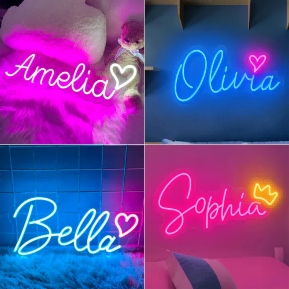 FREE Design No MOQ Led Custom Neon Name Light up Sign for Kids Bedroom Decoration Indoor Decoration Neon Sign