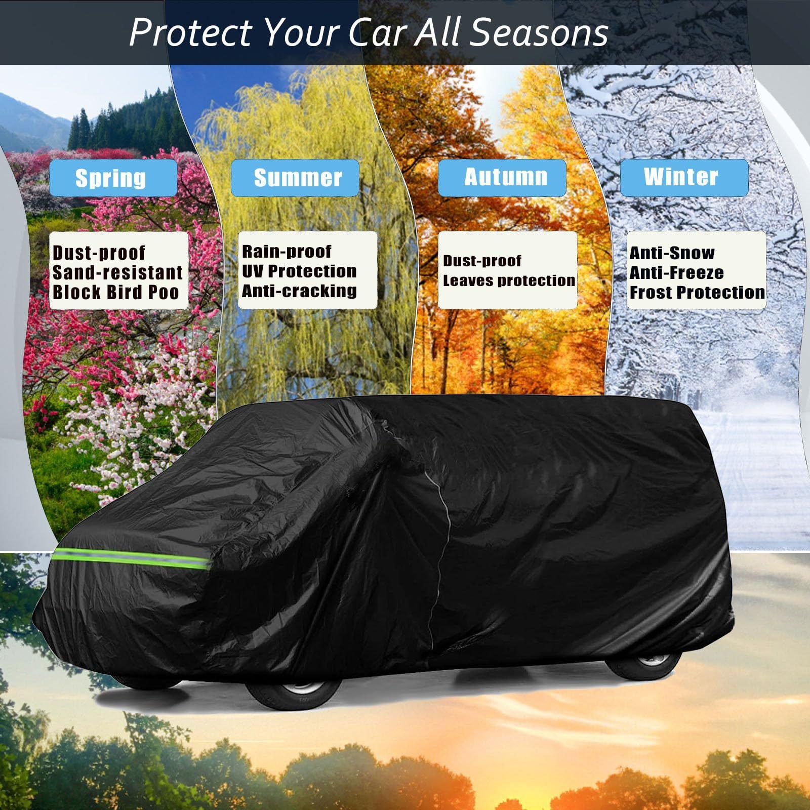 Van Cover Trailer Camper Premium UV Resistance Waterproof Minivan Cover