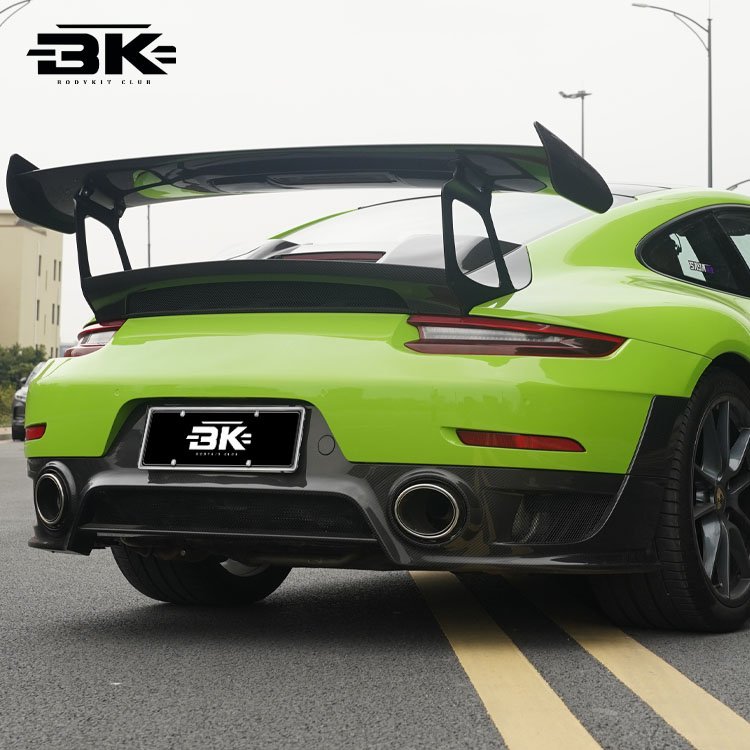 For Porsche 911 991 Carrera Upgrade GT2RS Style Rear Bumper Separator Dry Carbon Fiber Rear Diffuser Exhaust Cut-Outs New