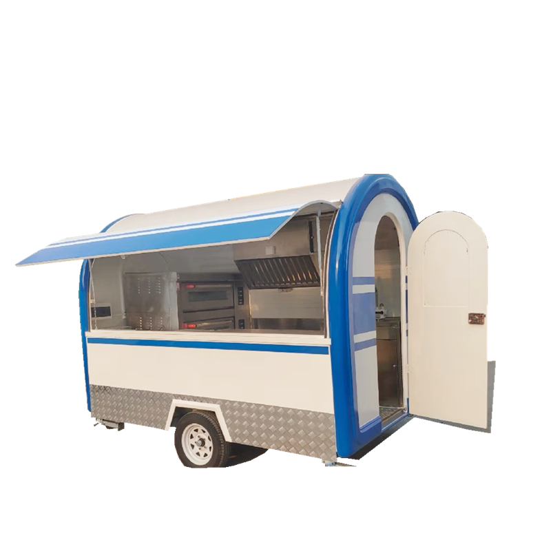 Good Quality Round Foodtrailer Mobile Kiosk for Sale Hand Work India Cook Food Truck Towable Food Trailer