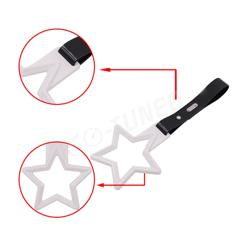 Star Shape Tsurikawas Ring Train Bus Handle Hand JDM Strap PVC Plastic Drift Charm Auto Universal Interior Accessories