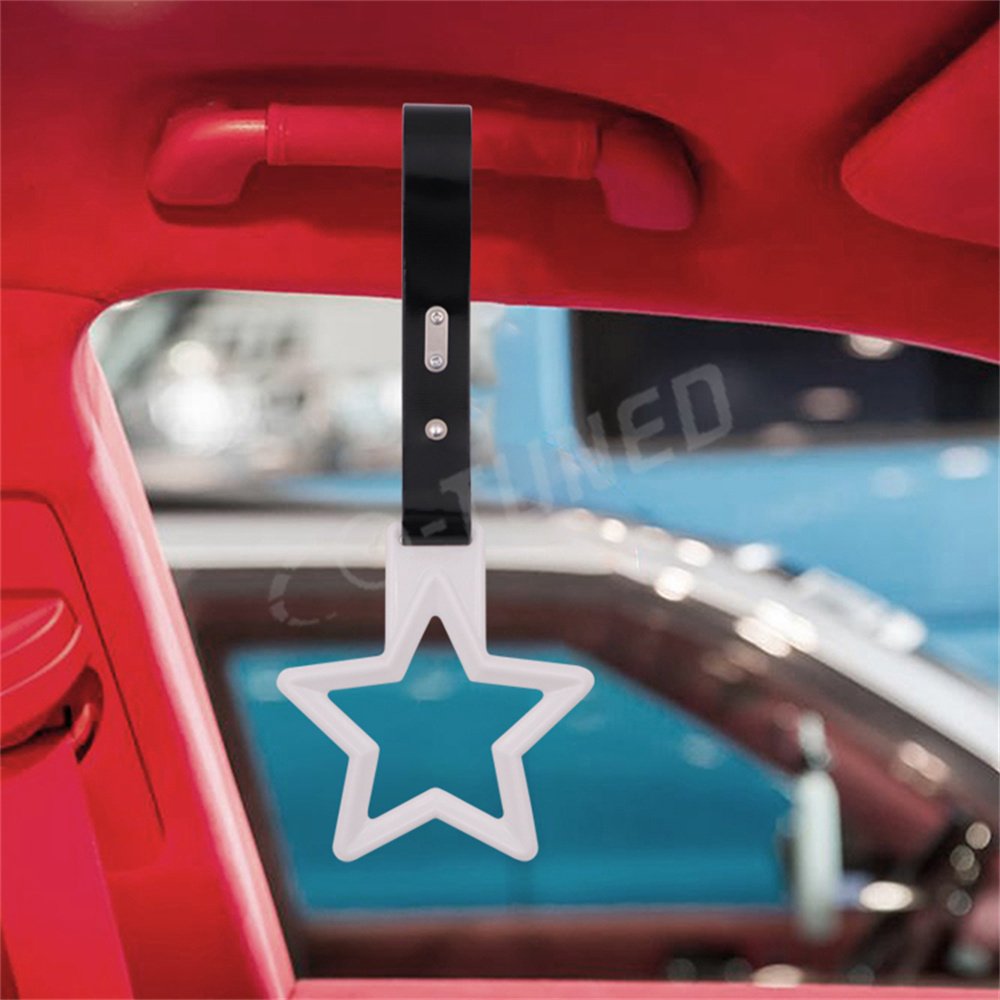 Star Shape Tsurikawas Ring Train Bus Handle Hand JDM Strap PVC Plastic Drift Charm Auto Universal Interior Accessories
