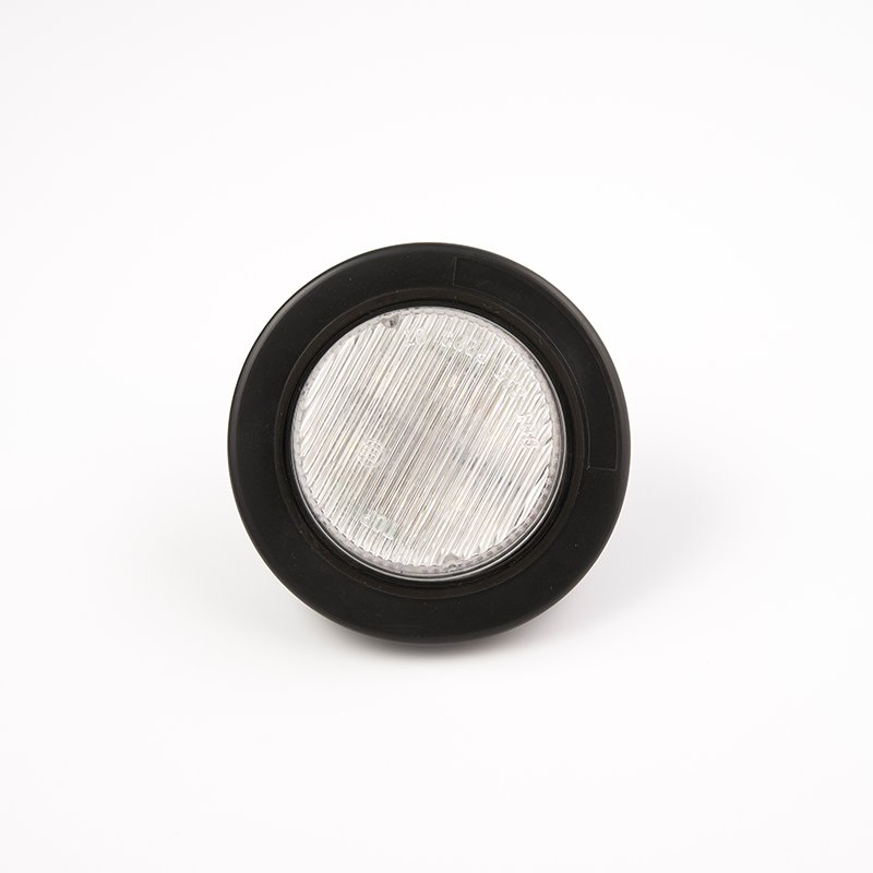 2 inch 10-30V clear round truck trailer side marker light with 2-pin PC lens clearance lamp for for Trailer Trucks Auto Caravan