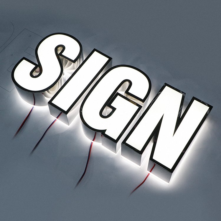 Custom Advertising 3d Led Acrylic Channel Letter Led logo Sign Frontlit Backlit Led Letter Outdoor Custom Led Sign for Business